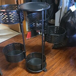Black Multi-Tier Storage Cart